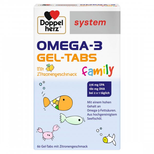 bodyguardapotheke DOPPELHERZ Omega-3 Gel-Tabs family system