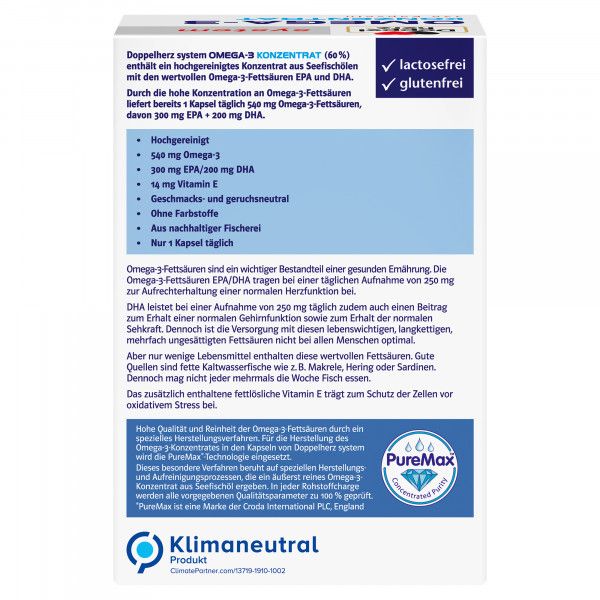 Bodyguardapotheke DOPPELHERZ Omega-3 Konzentrat System Kapseln
