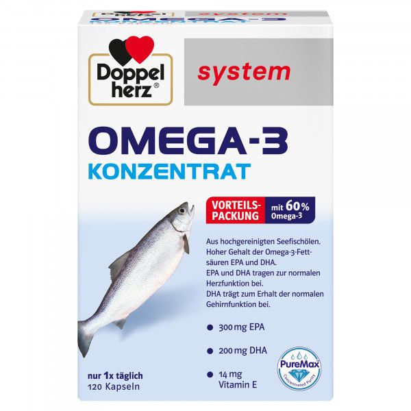 bodyguardapotheke DOPPELHERZ Omega-3 Konzentrat system Kapseln