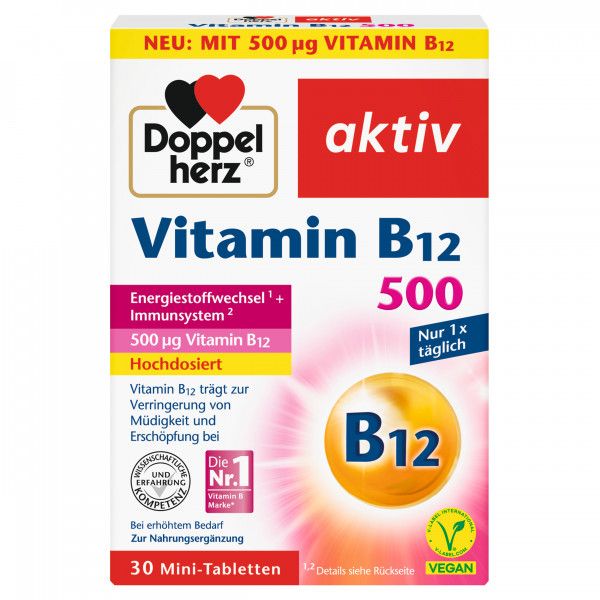 bodyguardapotheke DOPPELHERZ Vitamin B12 500 Tabletten