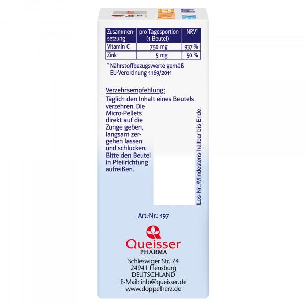 Bodyguardapotheke DOPPELHERZ Vitamin C 750 Depot System Pellets