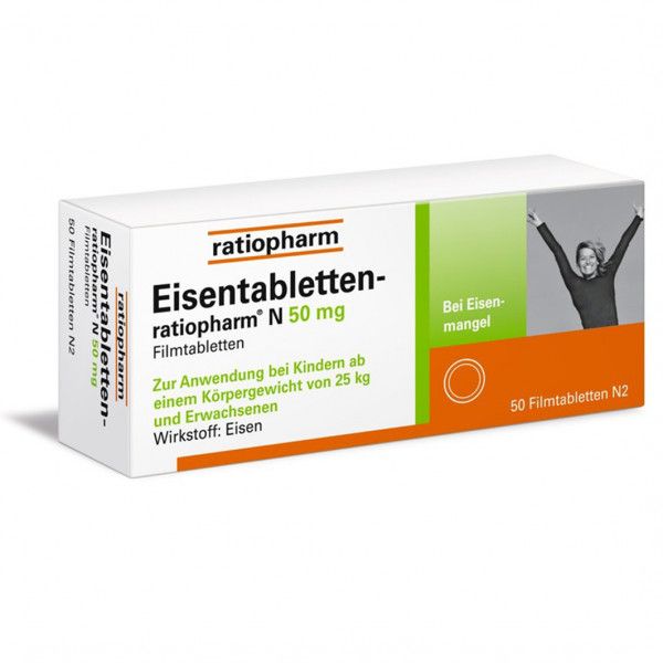 bodyguardapotheke EISENTABLETTEN-ratiopharm N 50 mg Filmtabletten