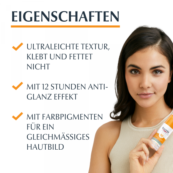 Bodyguardapotheke EUCERIN Sun Oil Control Tinted Creme LSF 50+ Hell