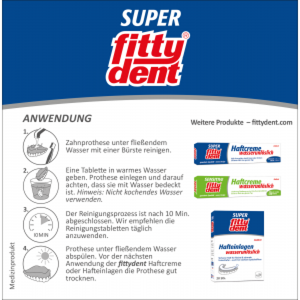 Bodyguardapotheke FITTYDENT Super Reinigungstabletten