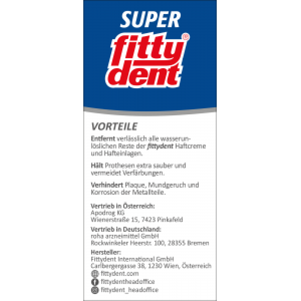 Bodyguardapotheke FITTYDENT Super Reinigungstabletten