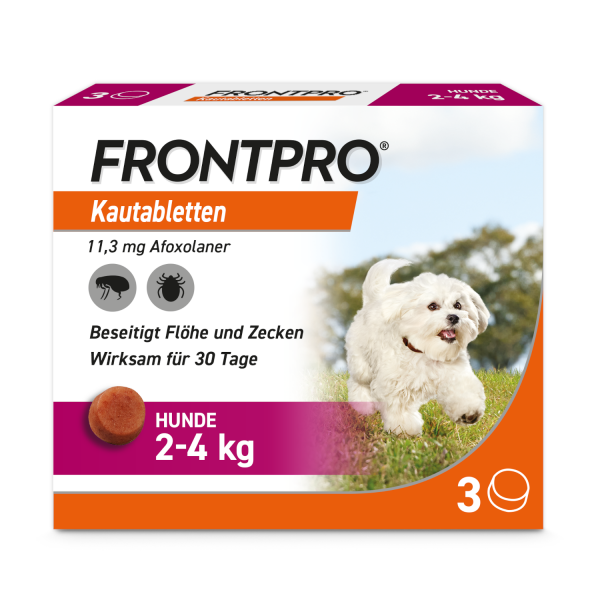 bodyguardapotheke FRONTPRO 11 mg Kautabletten f.Hunde 2-4 kg