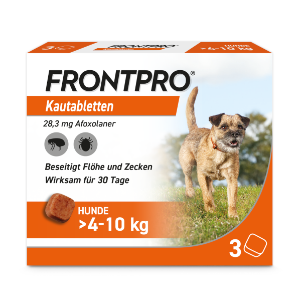 bodyguardapotheke FRONTPRO 28 mg Kautabletten f.Hunde >4-10 kg