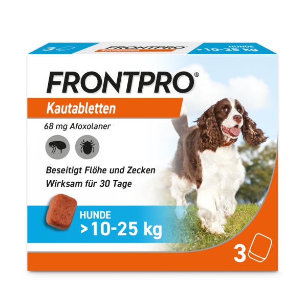 bodyguardapotheke FRONTPRO 68 mg Kautabletten f.Hunde >10-25 kg