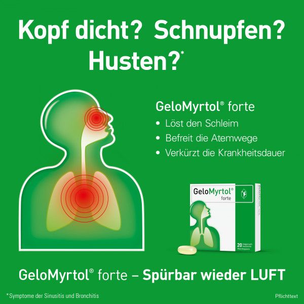 Bodyguardapotheke GeloMyrtol Forte Bei Sinusitis Und Bronchitis Mit Husten & Schnupfen