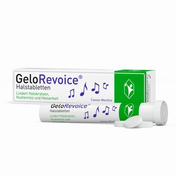 bodyguardapotheke GeloRevoice Halstabletten Cassis-Menthol bei Heiserkeit & Stimmverlust