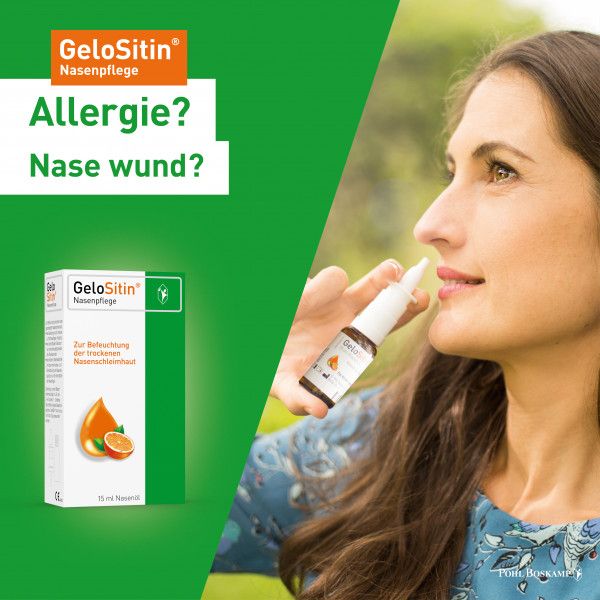 Bodyguardapotheke GeloSitin Nasenpflege Mit Sesamöl Bei Trockener Nasenschleimhaut