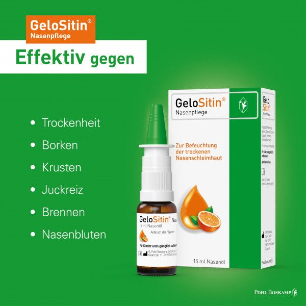 Bodyguardapotheke GeloSitin Nasenpflege Mit Sesamöl Bei Trockener Nasenschleimhaut