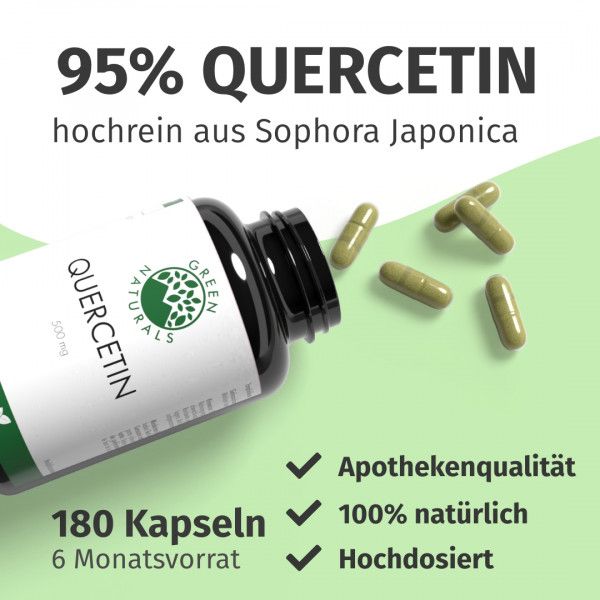 Bodyguardapotheke GREEN NATURALS® Quercetin 500 Mg Hochdosiert Vegan