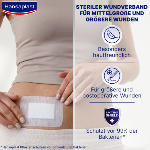 Bodyguardapotheke HANSAPLAST Sensitive Wundverband Steril 8x10 Cm