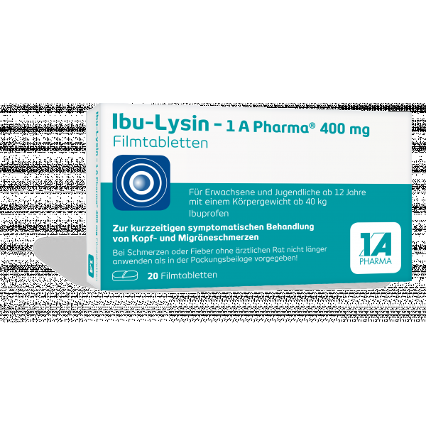 bodyguardapotheke IBU-LYSIN 1A Pharma 400 mg Filmtabletten