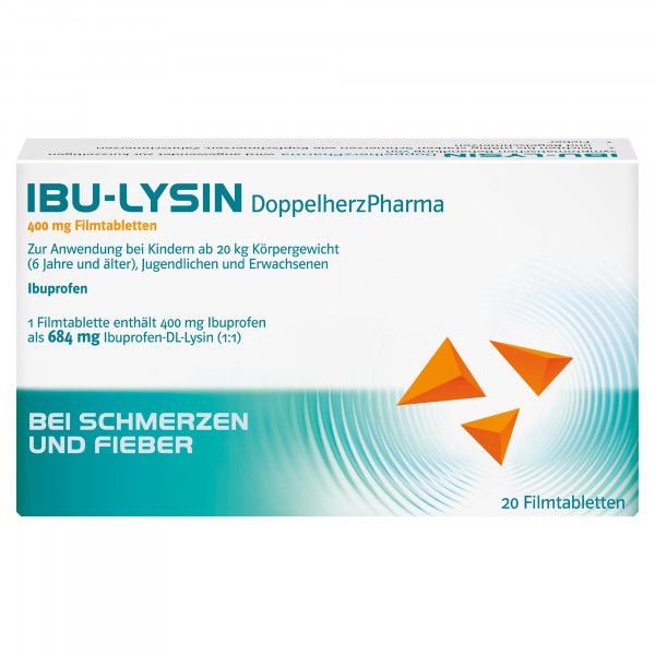 Bodyguardapotheke IBU-LYSIN DoppelherzPharma 400 Mg Filmtabletten