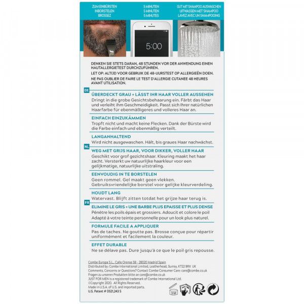 Bodyguardapotheke JUST For Men Brush In Color Gel Mittelbraun