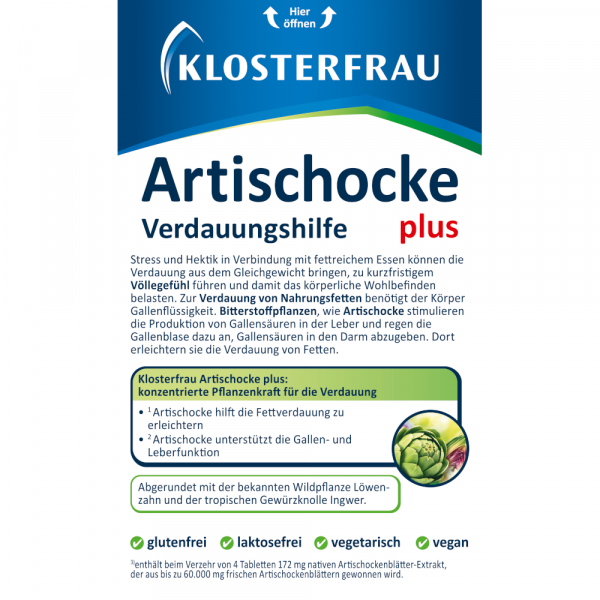 Bodyguardapotheke KLOSTERFRAU Artischocke Plus Tabletten