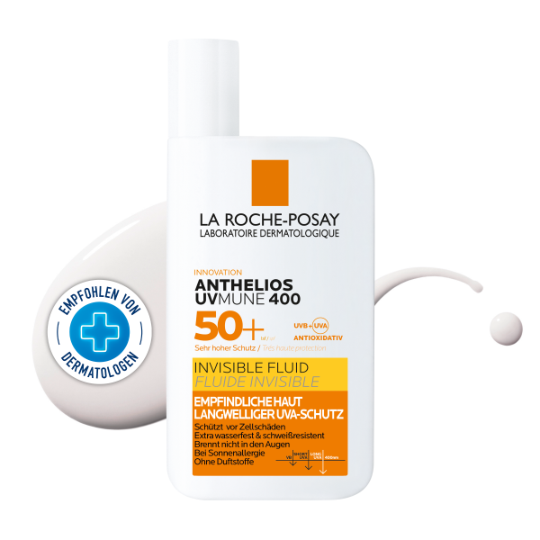 bodyguardapotheke LA ROCHE-POSAY Anthelios Sonnenschutz Invisible Fluid UVMune400 LSF 50+ für alle Hauttypen geeignet