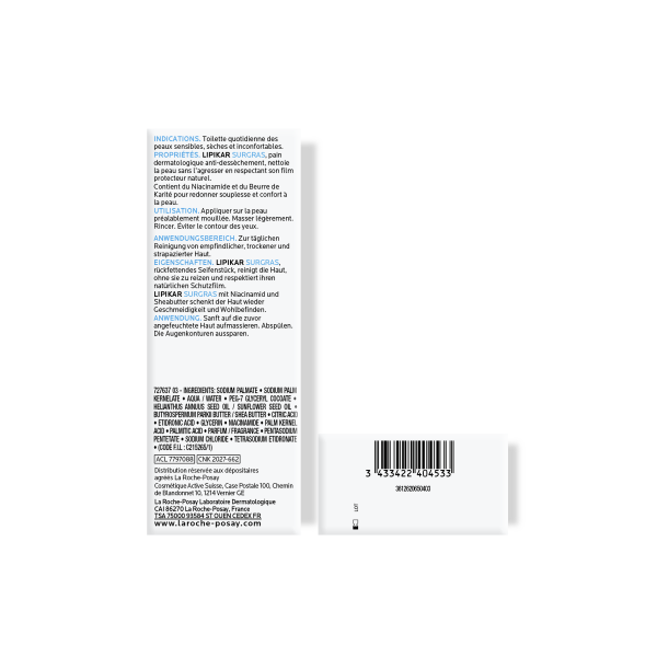 Bodyguardapotheke LA ROCHE-POSAY Lipikar Seifenstück