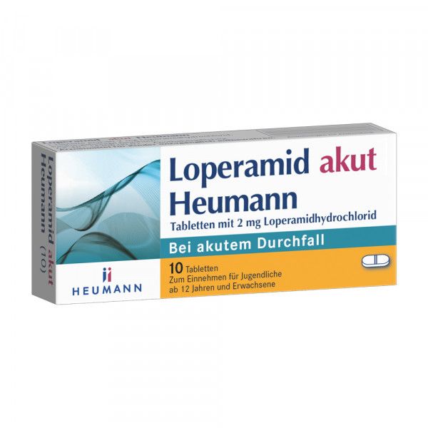 bodyguardapotheke LOPERAMID akut Heumann Tabletten bei akutem Durchfall lactosefrei