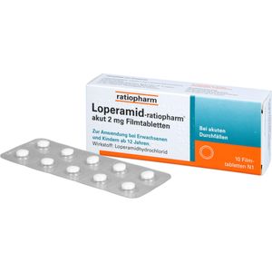 Bodyguardapotheke LOPERAMID-ratiopharm Akut 2 Mg Filmtabletten Bei Akuten Durchfällen