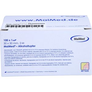 bodyguardapotheke MAIMED Alkoholtupfer 30x30 mm weiß aus Vlies