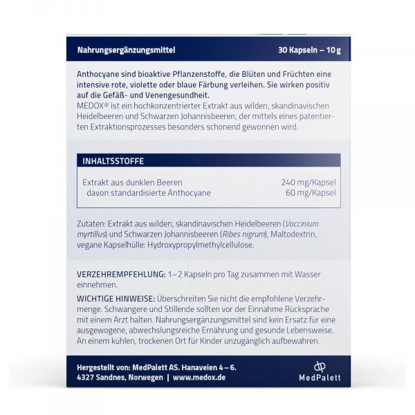 Bodyguardapotheke MEDOX Anthocyane Aus Wilden Beeren Kapseln