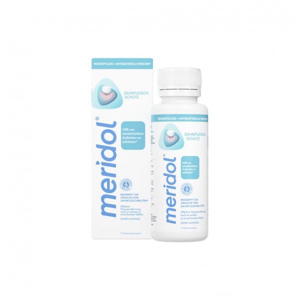 bodyguardapotheke MERIDOL antibakterielle Mundspülung bei Zahnfleischentzündung Mundgruch und Parodontitis