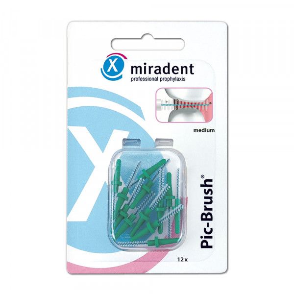 bodyguardapotheke MIRADENT Interd.Pic-Brush Ersatzb.medium grün