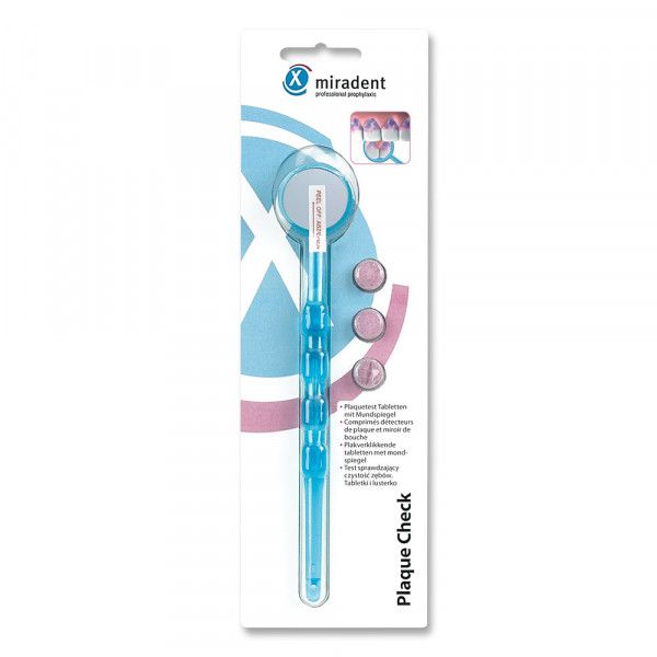 bodyguardapotheke MIRADENT Plaquetest Mira2+Spiegel blau transparent