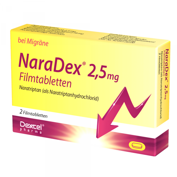 bodyguardapotheke NARADEX 2 5 mg Filmtabletten Naratriptan bei Migräne