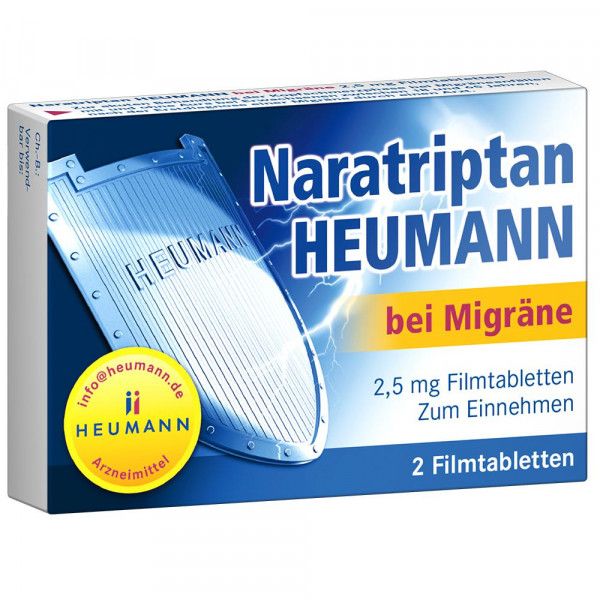 bodyguardapotheke NARATRIPTAN Heumann bei Migräne 2 5 mg Filmtabl