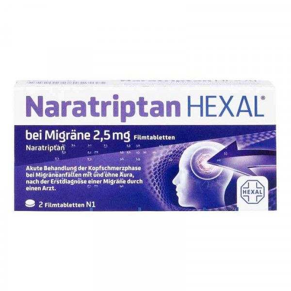 bodyguardapotheke NARATRIPTAN HEXAL bei Migräne 2 5 mg Filmtabletten