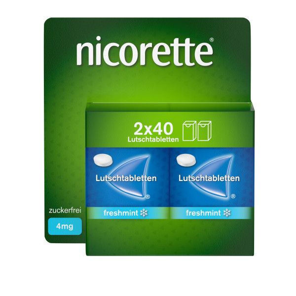 bodyguardapotheke NICORETTE 4 mg Nikotinlutschtabletten für Raucher zum Aufhören freshmint