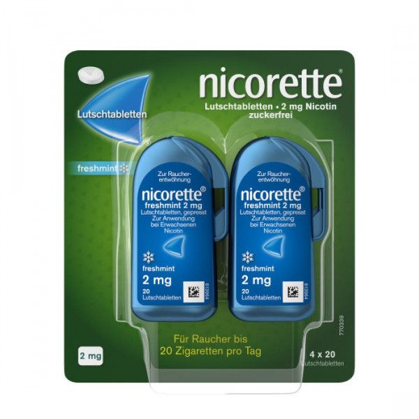 bodyguardapotheke NICORETTE freshmint 2 mg Lutschtabletten gepresst