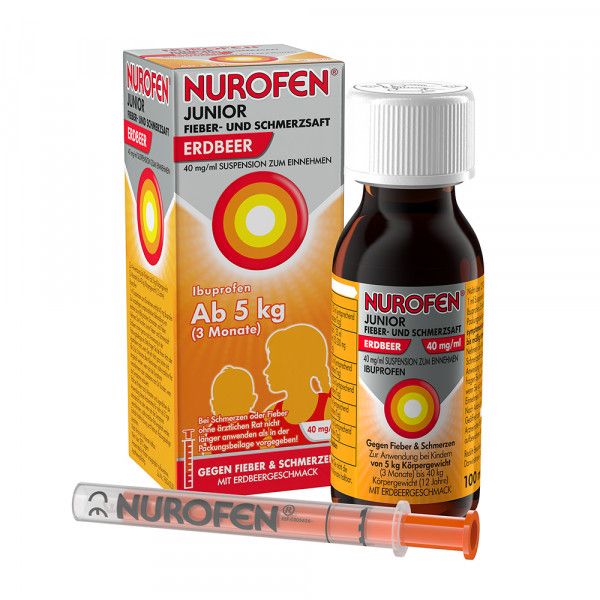 bodyguardapotheke NUROFEN Junior Fieber-u.Schmerzsaft Erdbe.40 mg/ml
