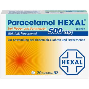 bodyguardapotheke PARACETAMOL 500 mg HEXAL bei Fieber und Schmerzen Tabletten