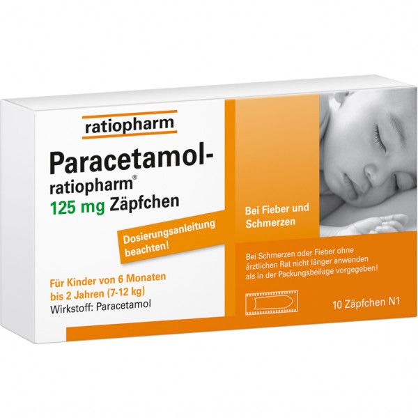 bodyguardapotheke PARACETAMOL-ratiopharm 125 mg Zäpfchen
