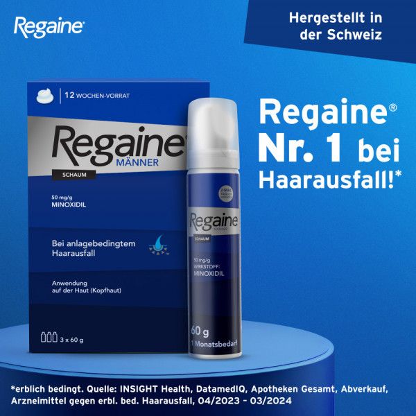 Bodyguardapotheke REGAINE Männer Schaum 50 Mg/g Bei Anlagebedingtem Haarausfall