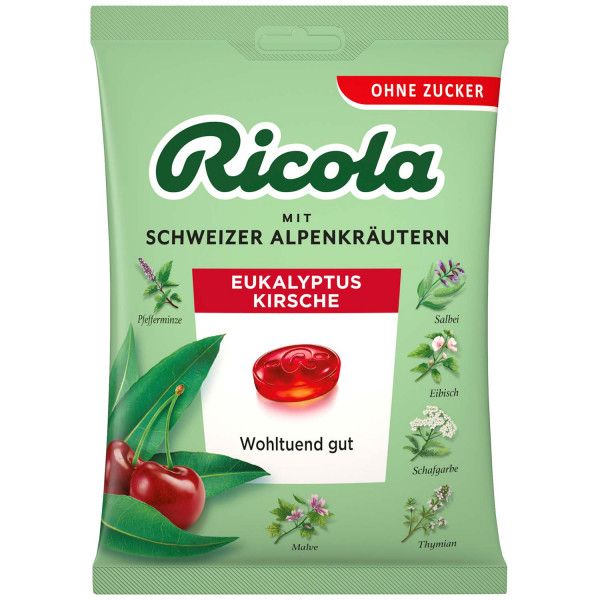 bodyguardapotheke RICOLA o.Z.Beutel Eukalyptus Kirsche Bonbons