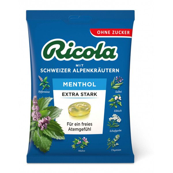 bodyguardapotheke RICOLA o.Z.Beutel Menthol extra stark Bonbons