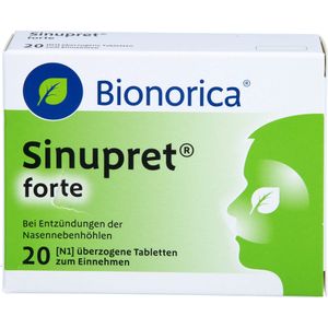 bodyguardapotheke SINUPRET forte überzogene Tabletten bei Entzündungen der Nasennebenhöhlen