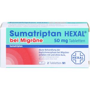 bodyguardapotheke SUMATRIPTAN HEXAL bei Migräne 50 mg Tabletten