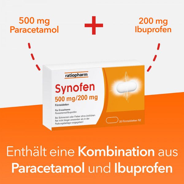 Bodyguardapotheke SYNOFEN 500 Mg/200 Mg Filmtabletten