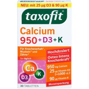 bodyguardapotheke TAXOFIT Calcium 950+D3+K Tabletten