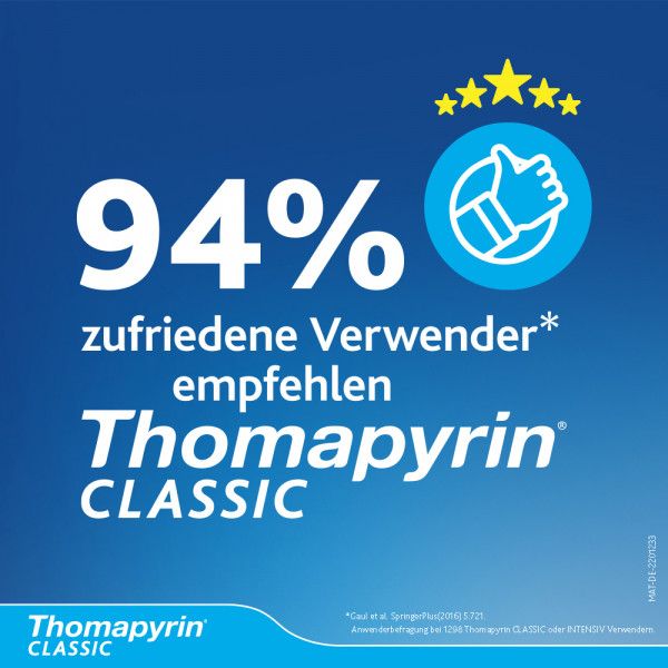 Bodyguardapotheke THOMAPYRIN CLASSIC Schmerztabletten Bei Kopfschmerzen Mit ASS Paracetamol Und Coffein