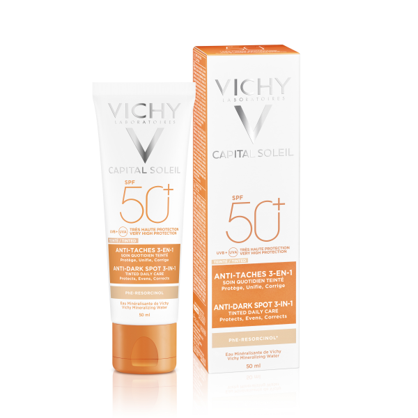 Bodyguardapotheke VICHY IDEAL Soleil Anti-Pigmentflecken Cr.LSF 50+