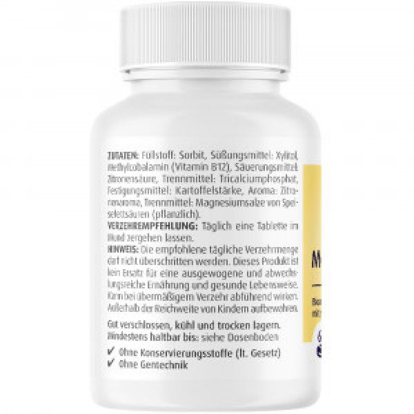 Bodyguardapotheke VITAMIN B12 500 μg Methylcobalamin Lutschtabletten