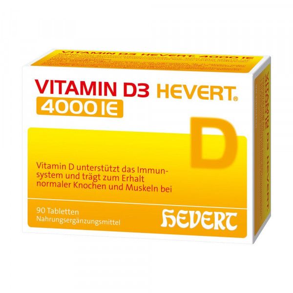 Bodyguardapotheke VITAMIN D3 HEVERT 4.000 I.E. Tabletten